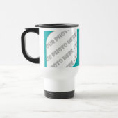 Aquamarine Kurven-Foto-Reise-Tasse - schaffen Sie Reisebecher (Links)