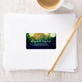 Aquamarine Laternenleuchten Romantische Hochzeit Adressaufkleber (Insitu)