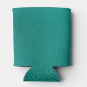 Aquamarine Leder: Modische Schlangentextur. Dosenkühler (Rückseite)