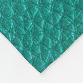 Aquamarine Leder: Modische Schlangentextur. Fleecedecke (Ecke)