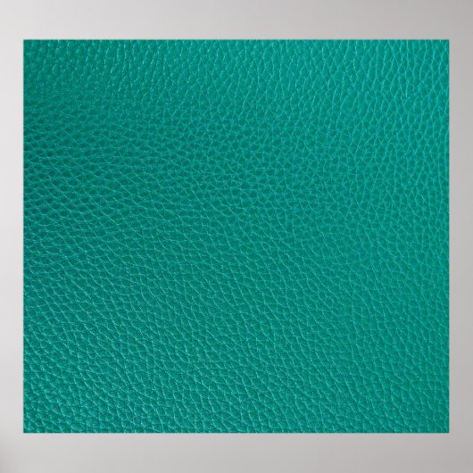 Aquamarine Leder: Modische Schlangentextur. Poster (Vorne)