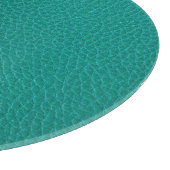 Aquamarine Leder: Modische Schlangentextur. Schneidebrett (Ecke)
