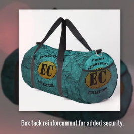 Aquamarine Ledernachahmung länglicher Münzsammler Duffle Bag