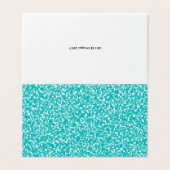 Aquamarine leere Grußkarten (Außenseite Aufgefaltet)