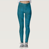 Aquamarine Leggings aus geschädigtem Leder (Vorderseite)