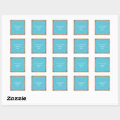 Aquamarine Letterboard-Marquee-Signierung benutzer Quadratischer Aufkleber (Blatt)