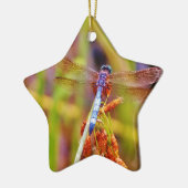 Aquamarine Libelle am Meer Keramikornament (Links)