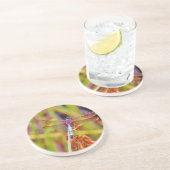 Aquamarine Libelle am Meer Sandstein Untersetzer (Seite)