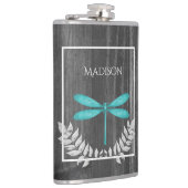 Aquamarine Libelle Flachmann (Rechts)