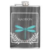 Aquamarine Libelle Flachmann (Vorderseite)