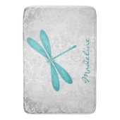 Aquamarine Libelle Personalisiert Bath Mat Badematte (Vorderseite Vertikal)