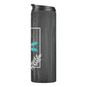 Aquamarine Libelle Rustikale Personalisierte Therm Thermosbecher (Nach rechts gedreht)