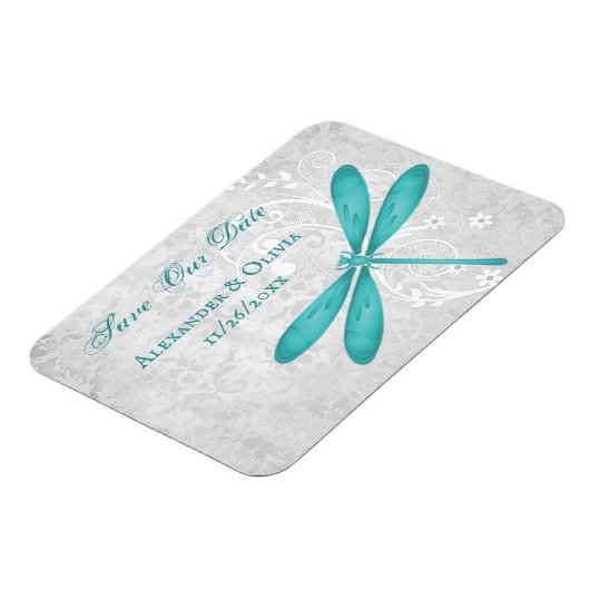 Aquamarine Libelle speichert das Datumsfenster Magnet (Linke Seite)