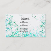 Aquamarine Libellen-Geschäfts-Karte Visitenkarte (Rückseite)