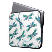 Aquamarine Libellen Laptopschutzhülle (Vorderseite Links)