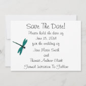 Aquamarine Libellen Save the Date (Rückseite)