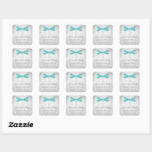Aquamarine Libellenfliege Save the Date Stickers (Blatt)