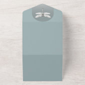 Aquamarine Libellenhochzeit All In One Einladung (Außenbereich)