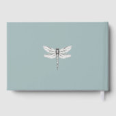 Aquamarine Libellenhochzeit Gästebuch (Rückseite)