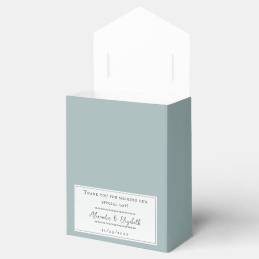 Aquamarine Libellenhochzeit Geschenkschachtel (Geöffnet)