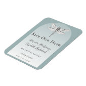 Aquamarine Libellenhochzeit Magnet (Linke Seite)