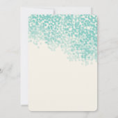 Aquamarine Lichtdusche | Rustikale Hochzeitseinlad Einladung (Rückseite)