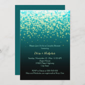 Aquamarine Lichter, Wassergymnastik-Hochzeitsdusch Einladung (Vorne/Hinten)
