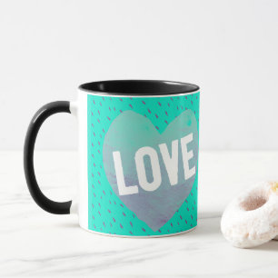 Aquamarine Liebe Herz Tasse