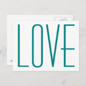 Aquamarine LIEBE Postkarte (Vorne/Hinten)