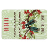 Aquamarine Liebesgeburten RED Cherry Blüten Magnet (Horizontal)