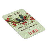 Aquamarine Liebesgeburten RED Cherry Blüten Magnet (Rechte Seite)