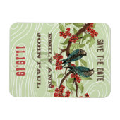 Aquamarine Liebesgeburten RED Cherry Blüten Magnet (Horizontal)