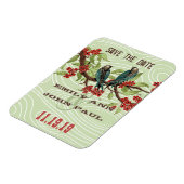 Aquamarine Liebesgeburten RED Cherry Blüten Magnet (Linke Seite)