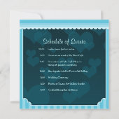 Aquamarine Liebesvögel Hochzeitseinladung Einladung (Rückseite)