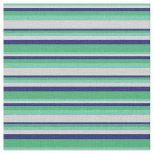 Aquamarine, Light Gray, Midnight Blue & Sea Green Stoff
