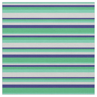 Aquamarine, Light Gray, Midnight Blue & Sea Green Stoff