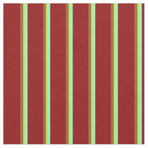 Aquamarine, Light Green, Sienna & Dark Red Cfarbig Stoff