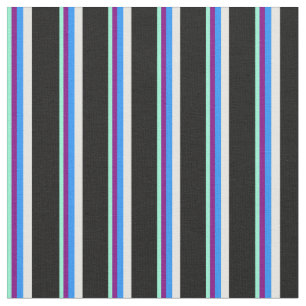 Aquamarine, Lila, blau, Minzcreme und schwarz Stoff