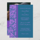 Aquamarine lila einladung (Vorne/Hinten)