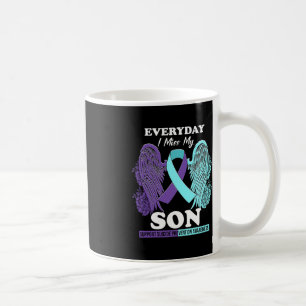 Aquamarine Lila Frau Miss Liebe Son Suizidpräventi Kaffeetasse