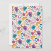 Aquamarine Lila Frühjahrsbeobachtung Einladung (Rückseite)