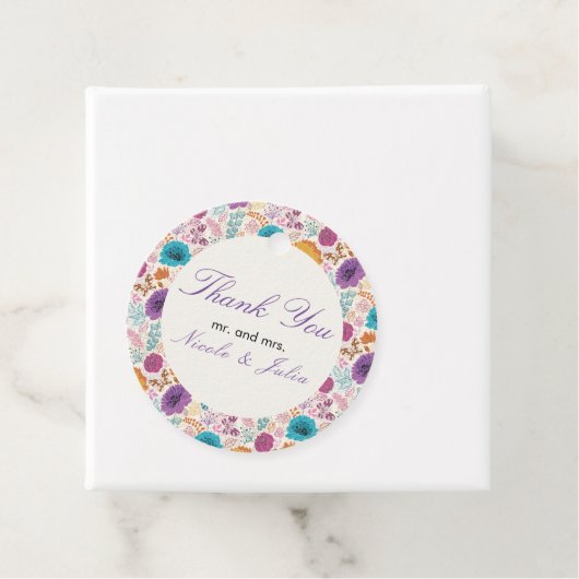 Aquamarine Lila Frühjahrsblüte Geschenkanhänger (Beispiel)