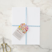 Aquamarine Lila Gelbfrühlingssonne Blume Hochzeit Geschenkanhänger (Mit Garn)