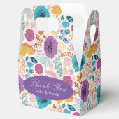 Aquamarine Lila Gelbfrühlingssonne Blume Hochzeit Geschenkschachtel (Geöffnet)