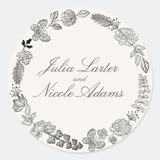 Aquamarine Lila Gelbfrühlingssonne Blume Hochzeit Runder Aufkleber (Vorderseite)