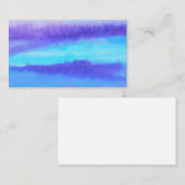 Aquamarine Lila Horizontale Abstrakt Visitenkarte (Vorne/Hinten)