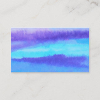Aquamarine Lila Horizontale Abstrakt Visitenkarte
