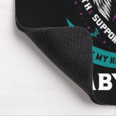 Aquamarine Lila Ribbon Suizid Awareness Prevention Mousepad (Ecke)