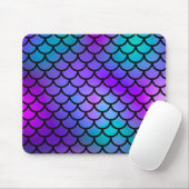 Aquamarine Lila rosa blaue Meerjungfrau Scales Fan Mousepad (Mit Mouse)