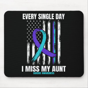 Aquamarine Lila Tante Suizid Awareness Prevention Mousepad